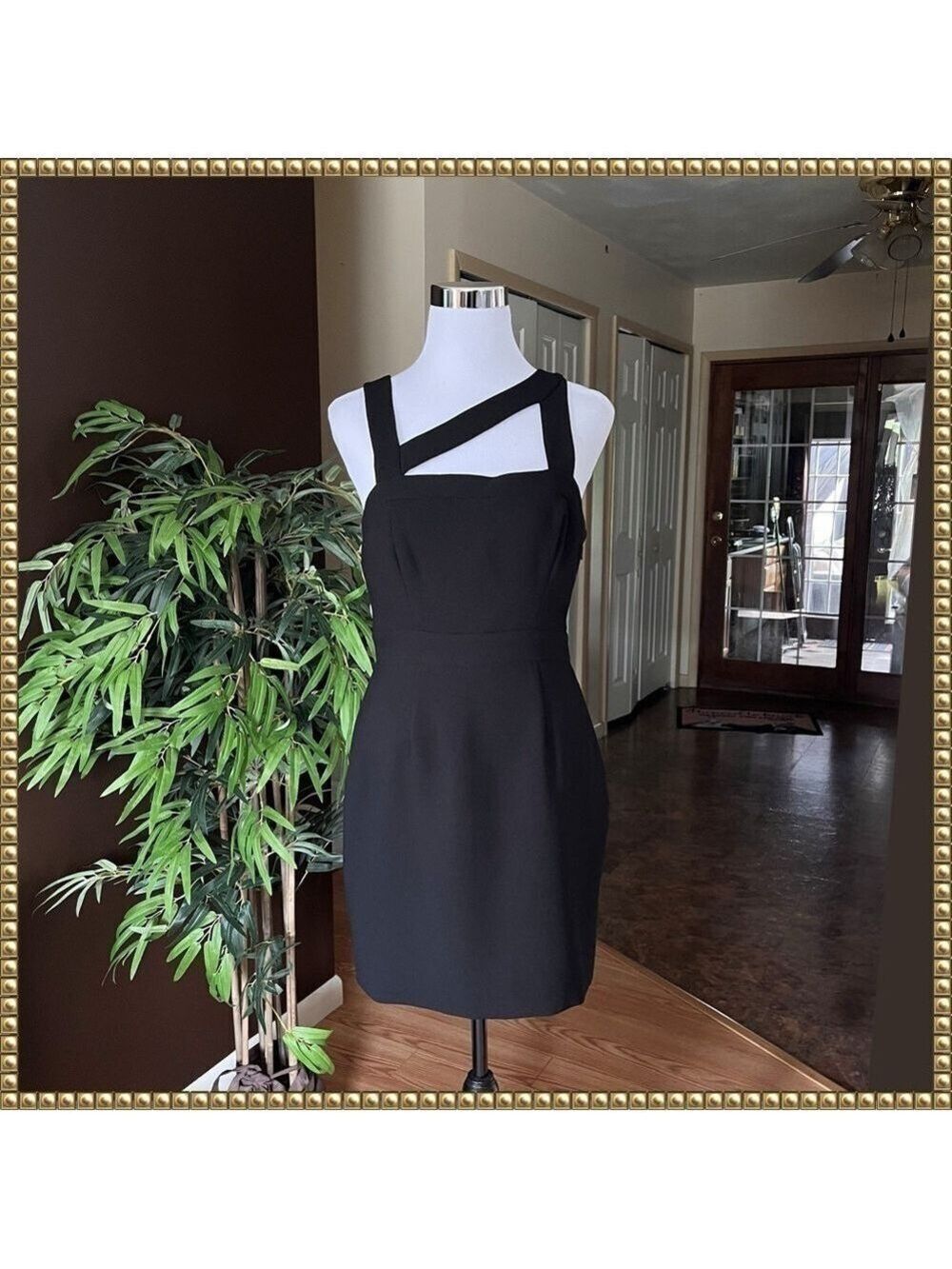 BCBGeneration Black Strappy Sleeveless Sheath Dress Size 8